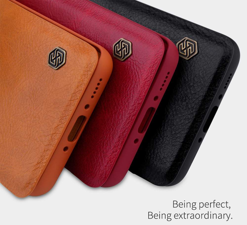 NILLKIN Protective Leather Phone Case For Oneplus 7T Pro Smartphone - Brown