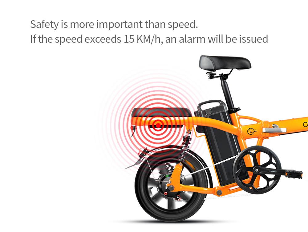 FIIDO L2 Folding Electric Moped Bike City Bike Commuter Bike Max 25km/h Three Riding Modes 20Ah Lithium Battery 14 Inch Tire - White