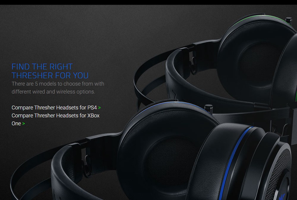 Razer Thresher 7.1 Wireless Dolby Gaming Headset Lag-Free Connection Retractable Mic for PC/PS4