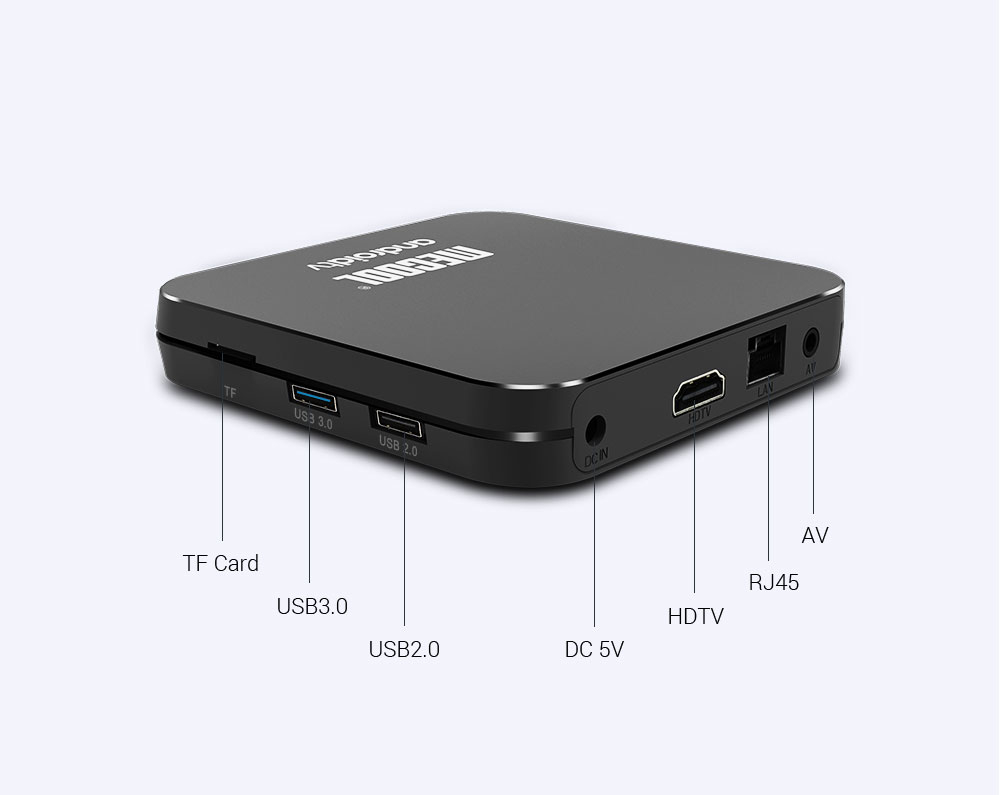 MECOOL KM9 Pro Google Certified Amlogic S905X2 Android TV 9.0 OS 4GB DDR4 32GB eMMC YouTube 4K TV Box with Voice Remote Dual Band WiFi LAN Bluetooth USB 3.0