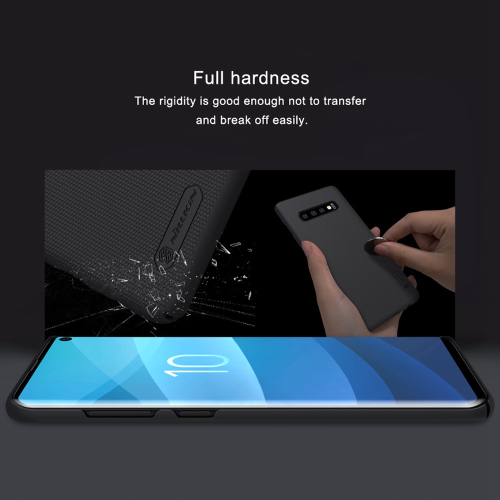 NILLKIN Protective Frosted PC Phone Case For Samsung Galaxy S10 Smartphone - Black