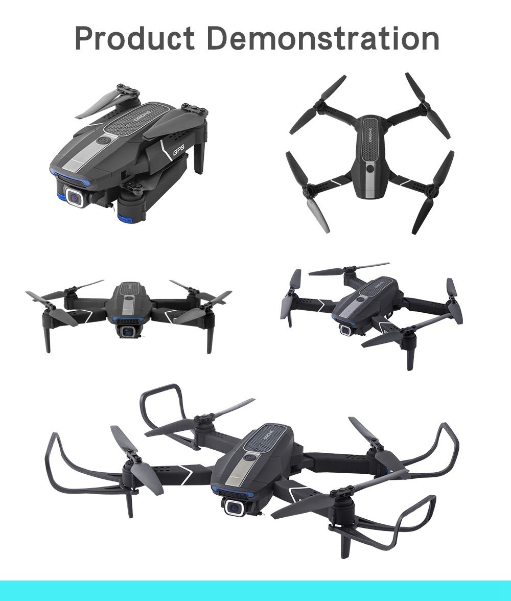 JDRC JD-22S 4K 5G WIFI FPV Foldable GPS RC Drone With Adjustable UHD Camera 16mins Flight Time Follow Me Mode RTF - One Battery With Bag
