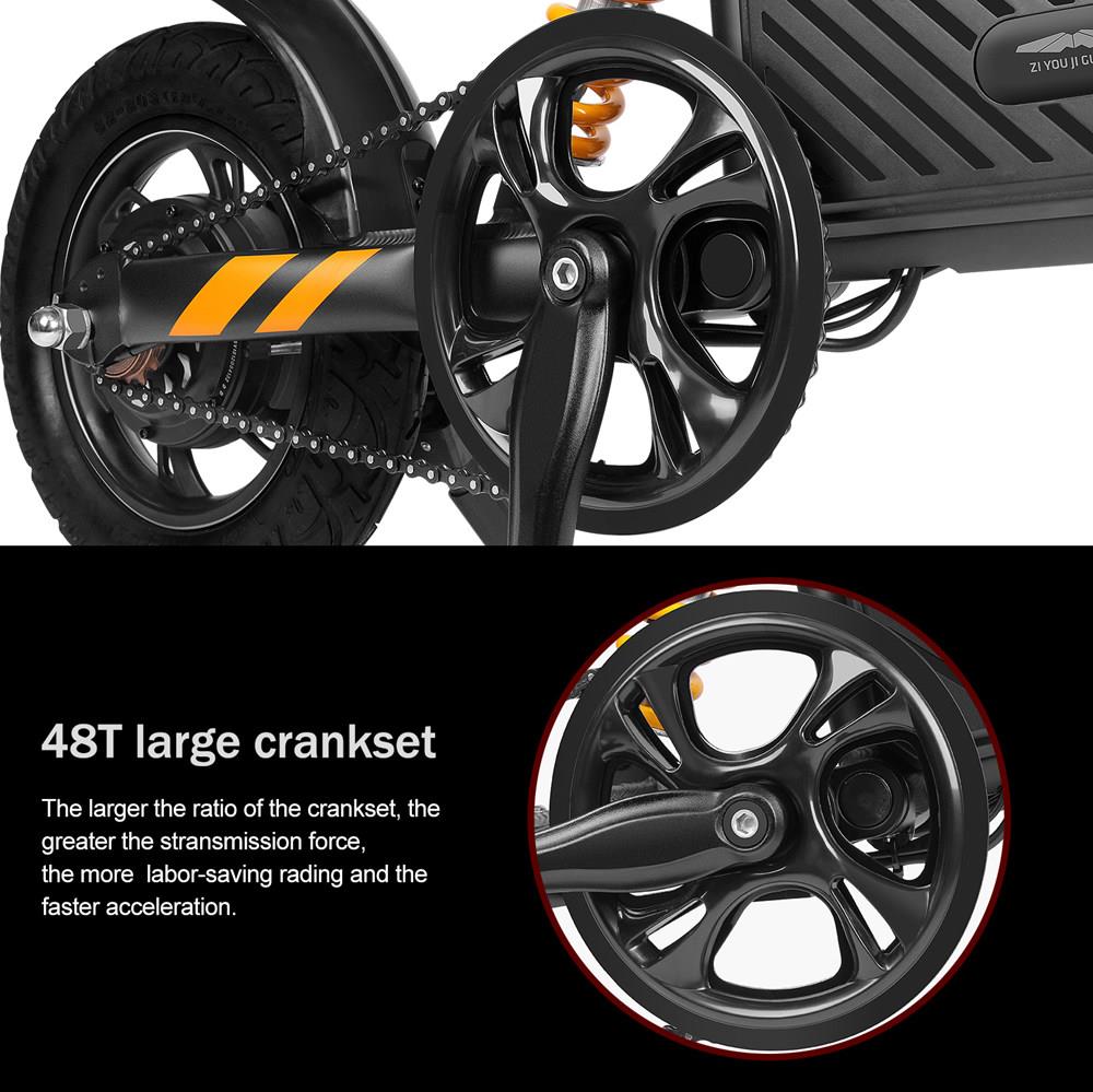 FreeAurora T18 ZiYouJiGuang Portable Folding Smart Electric Moped Bicycle 250W Motor 25Km/h 15.74 Inch Tire - Black