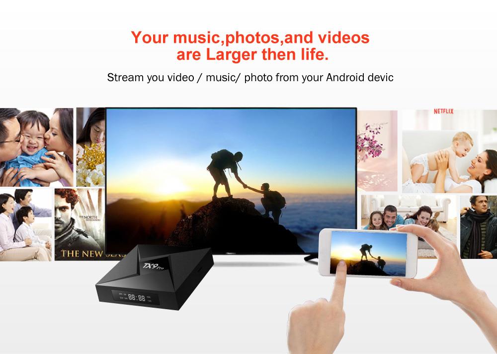 Bundle TANIX TX9 PRO KODI 17.3 3GB/32GB TV BOX Android 7.1.2 Amlogic S912 2.4G/5.8G WIFI Bluetooth Gigabit LAN Bluetooth HDMI + Tronsmart TSM01 English Air Mouse