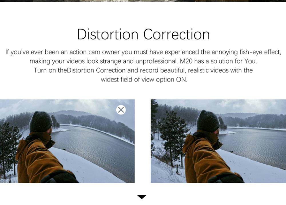 SJCAM M20 WiFi Action Camera 16MP Sony IMX206 Sensor 166 Degree Angle Len Gyro Stabilization With Waterproof Case - Black