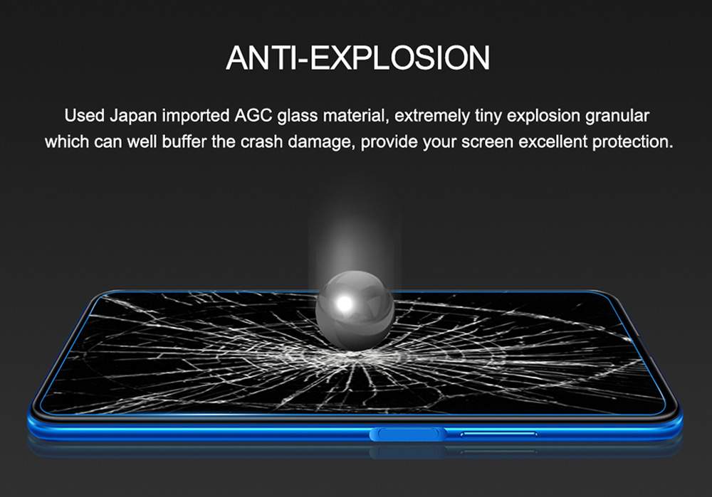 Nillkin Anti-explosion Tempered Glass 0.2mm HD Screen Protector For Huawei Honor 9X / Honor 9X Pro - Transparent