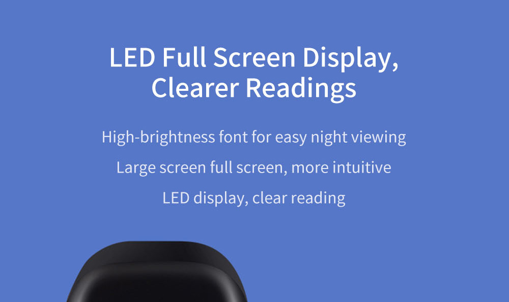 T09 Smart Digital Body Thermometer Infrared LED Full Screen Instant Measure - Black