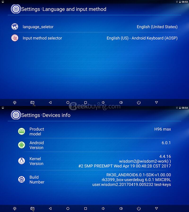 H96 MAX RK3399 Hexa Core 2.0Ghz 4K TV BOX Android 6.0 4G/32G Type C AC WIFI 1000M LAN Bluetooth