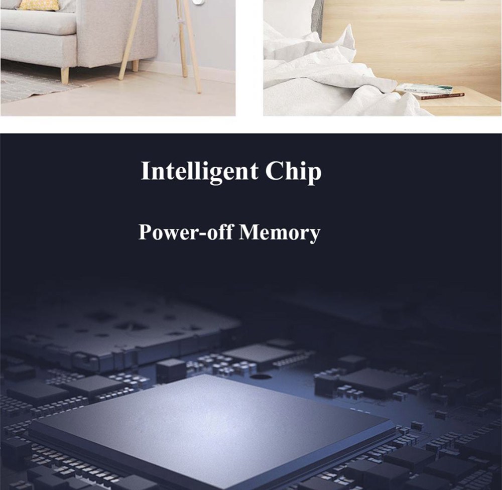 Xiaomi Linptech 110-240V Wireless Doorbell Automatic Generator Mijia APP Music Button CN Plug - White