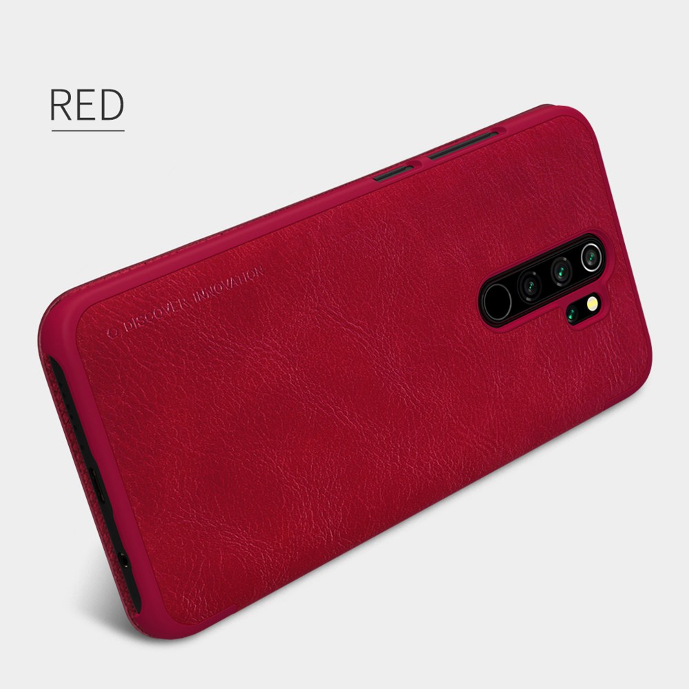 NILLKIN Protective Leather Phone Case For Xiaomi Redmi Note 8 Pro Smartphone - Red