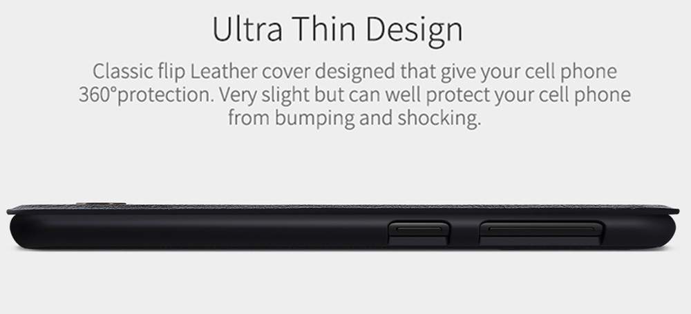NILLKIN Protective Leather Phone Case For HUAWEI Nova 5 / Nova 5 Pro Smartphone - Black