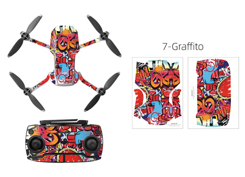 Sunnylife Expansion Accessories Aircraft Transmitter Sticker Set For DJI Mavic MINI RC Aircraft - Blue Shark