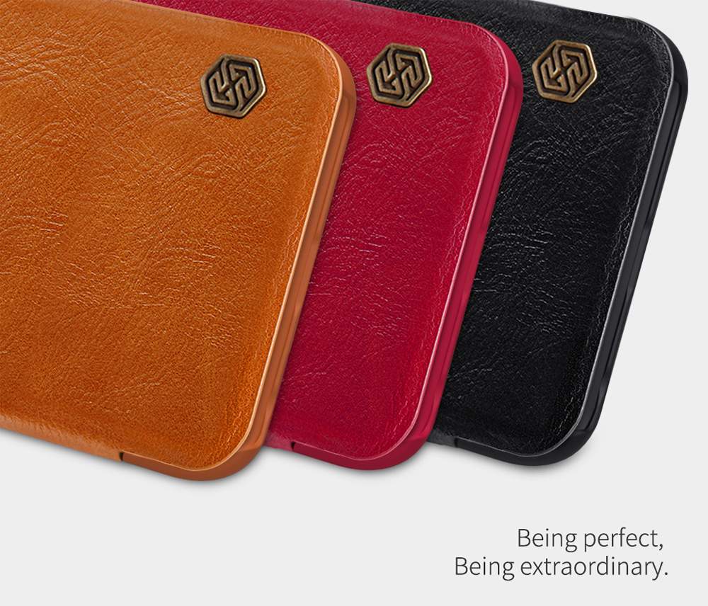NILLKIN Protective Leather Phone Case For Xiaomi Redmi 8 Smartphone - Black