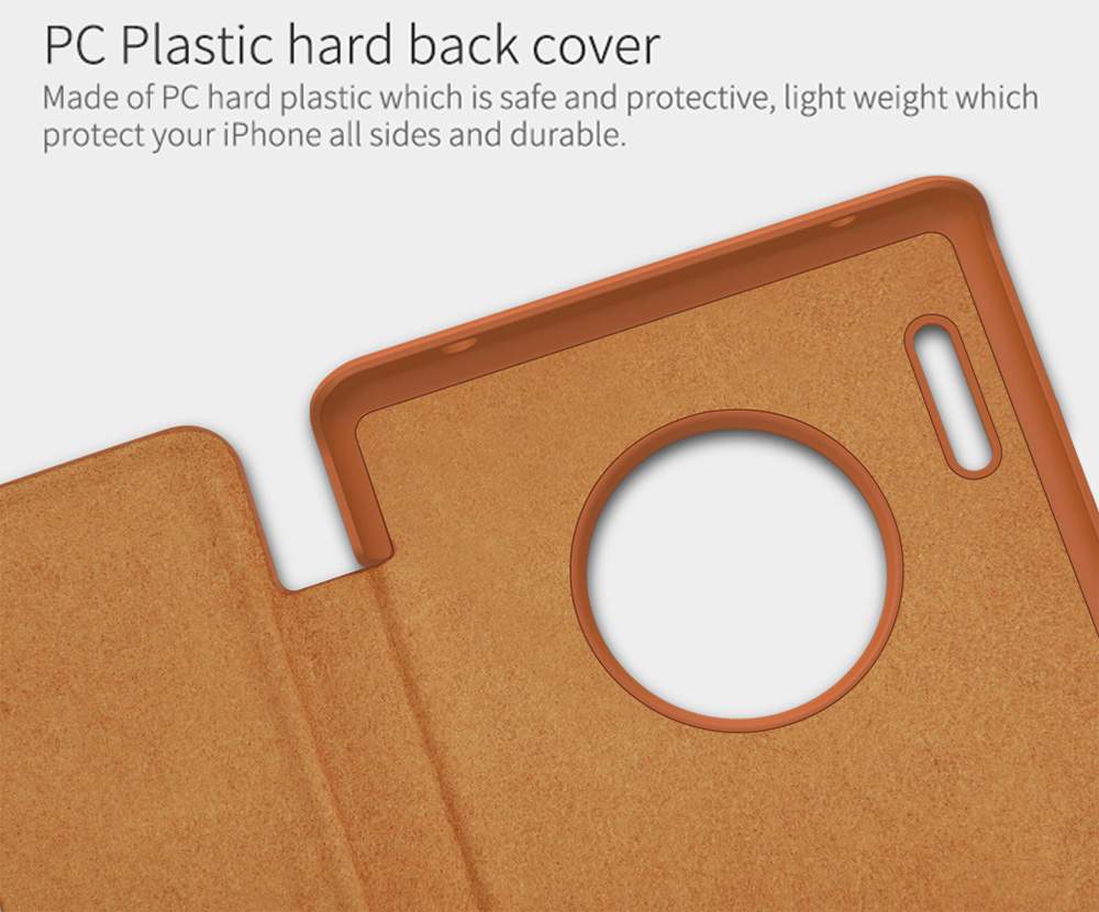 NILLKIN Protective Leather Phone Case For HUAWEI Mate 30 Pro Smartphone - Red