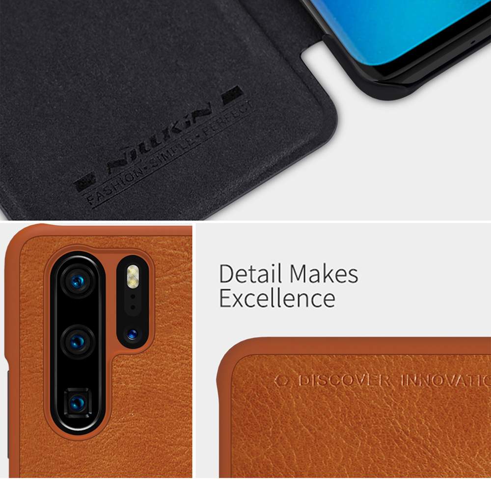 NILLKIN Protective Leather Phone Case For HUAWEI P30 Pro Smartphone - Black