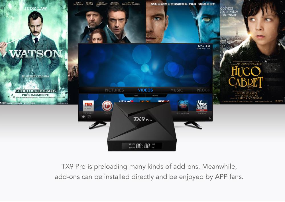 Bundle TANIX TX9 PRO KODI 17.3 3GB/32GB TV BOX Android 7.1.2 Amlogic S912 2.4G/5.8G WIFI Bluetooth Gigabit LAN Bluetooth HDMI + Tronsmart TSM01 English Air Mouse