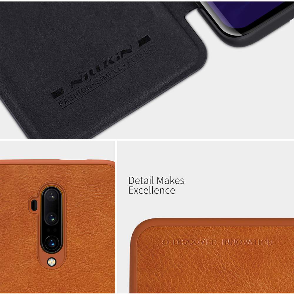 NILLKIN Protective Leather Phone Case For Oneplus 7T Pro Smartphone - Brown