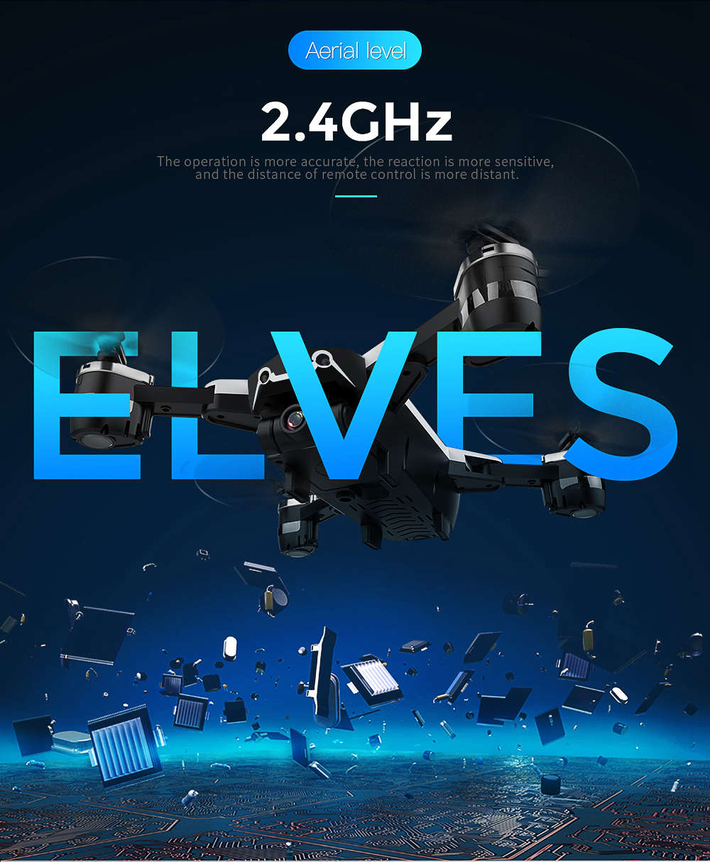 JDRC JD-20S 720P WIFI FPV Flying Time 15mins With 120 Degree Wide-angle Camera Altitude Hold Mode Foldable RC Drone RTF-Black
