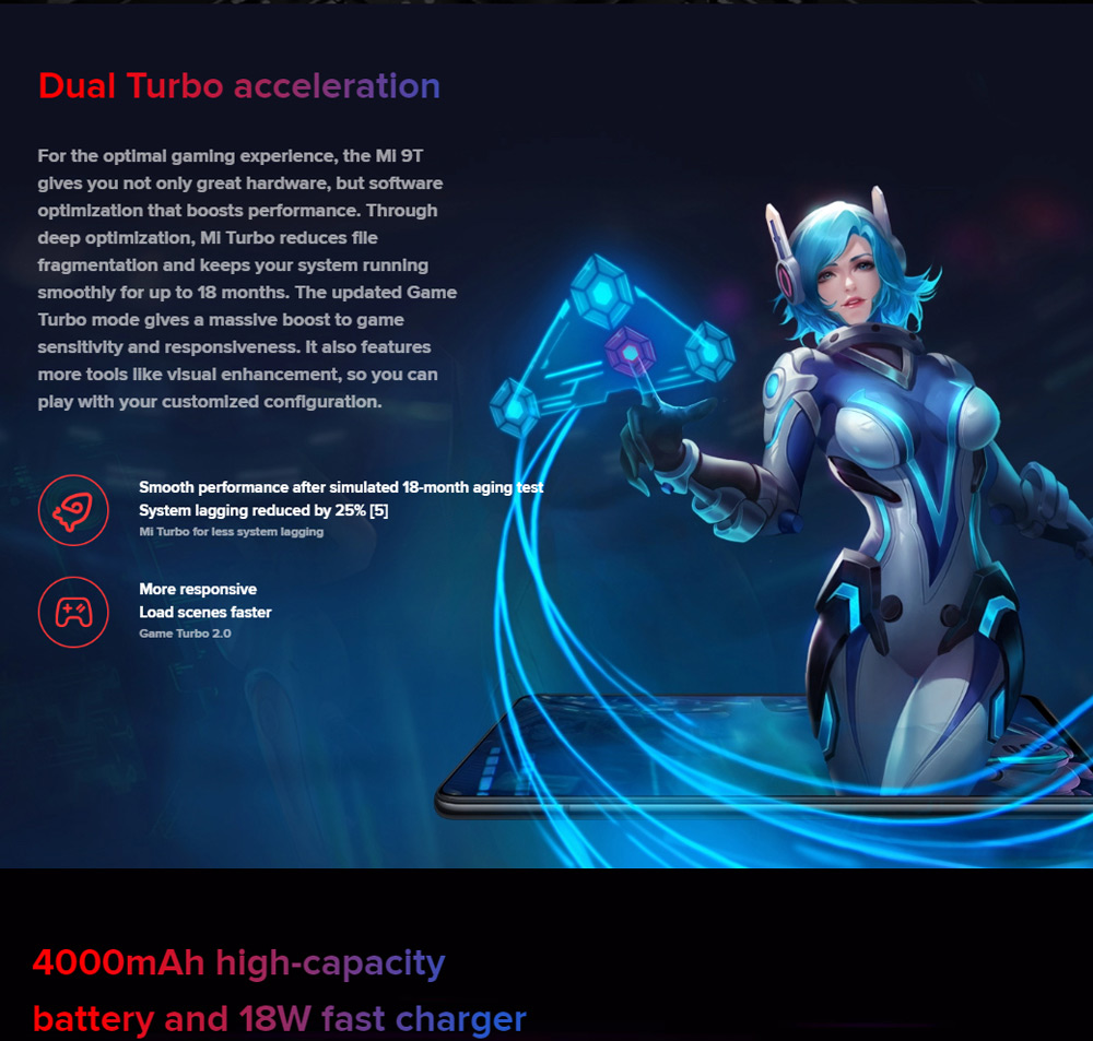 Xiaomi Mi 9T 6.39 Inch 4G LTE Smartphone Snapdragon 730 6GB 128GB 48.0MP+8.0MP+13.0MP Triple Rear Cameras MIUI 10 In-display Fingerprint Fast Charge Global Version - Black