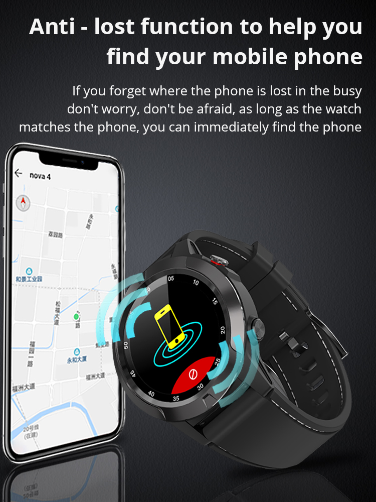MAKIBES M4C Smart Watch GPS Bluetooth Heart Rate Monitor Call Message Reminder Music Player - Silver