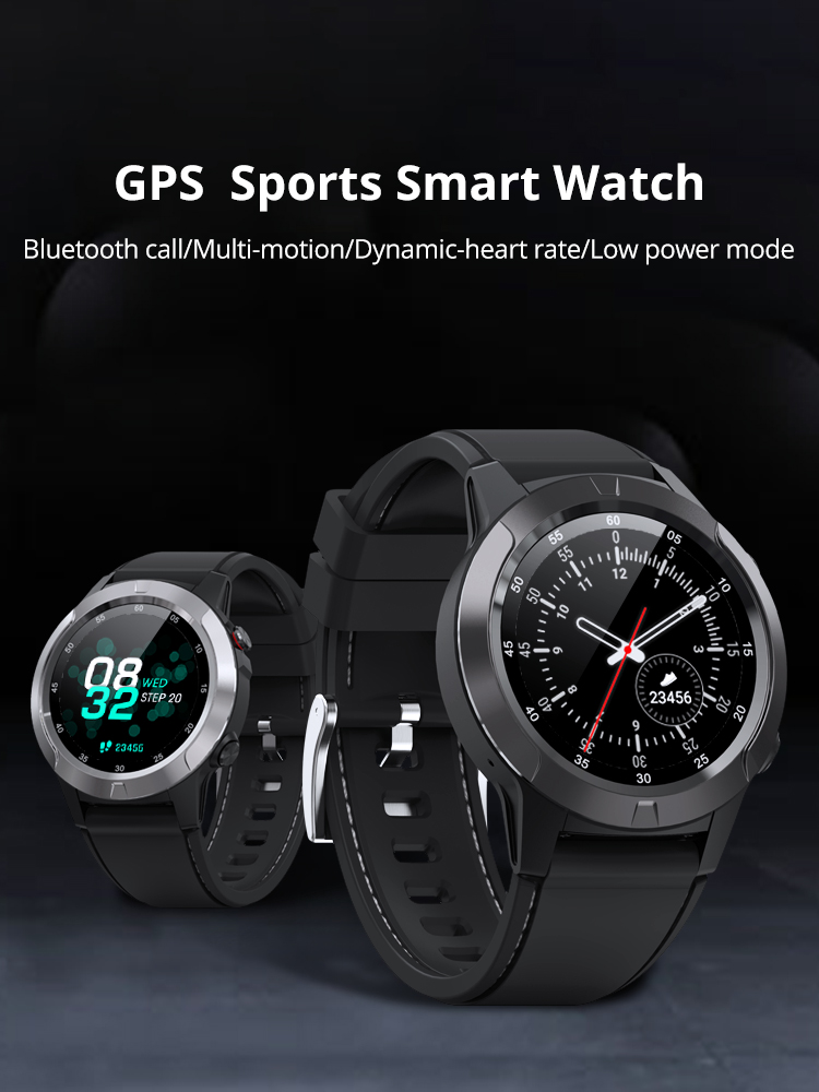 MAKIBES M4C Smart Watch GPS Bluetooth Heart Rate Monitor Call Message Reminder Music Player - Golden
