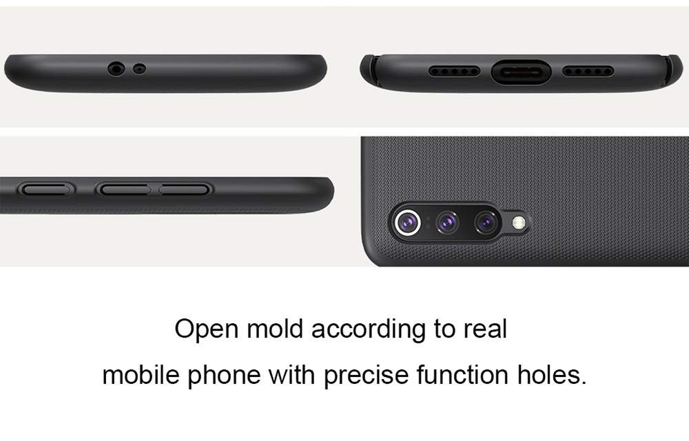 NILLKIN Protective Frosted PC Phone Case For Xiaomi Mi 9 Pro Smartphone - Black