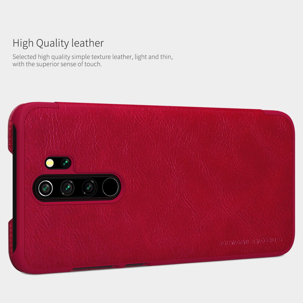 NILLKIN Protective Leather Phone Case For Xiaomi Redmi Note 8 Pro Smartphone - Red