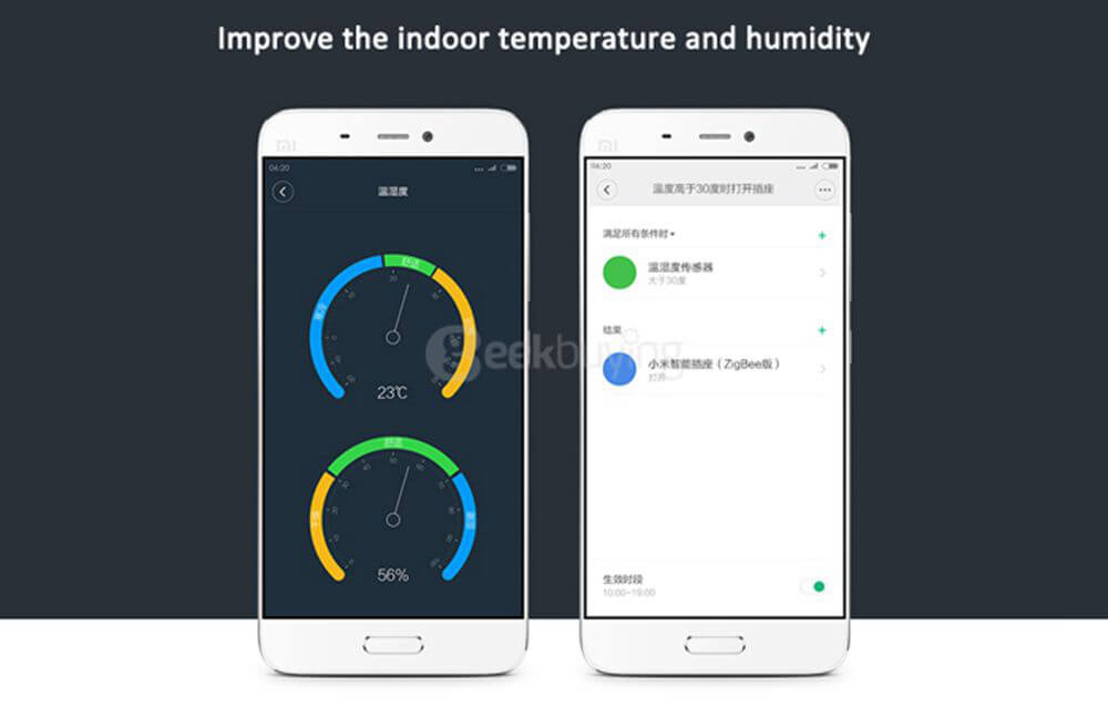 Original Xiaomi Smart Temperature and Humidity Sensor Working with Xiaomi Gateway - White