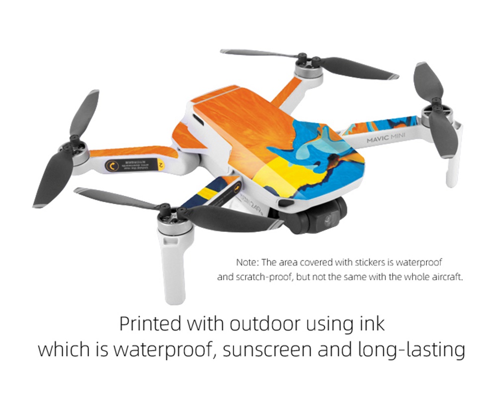 Sunnylife Expansion Accessories Aircraft Transmitter Sticker Set For DJI Mavic MINI RC Aircraft - Blue Shark