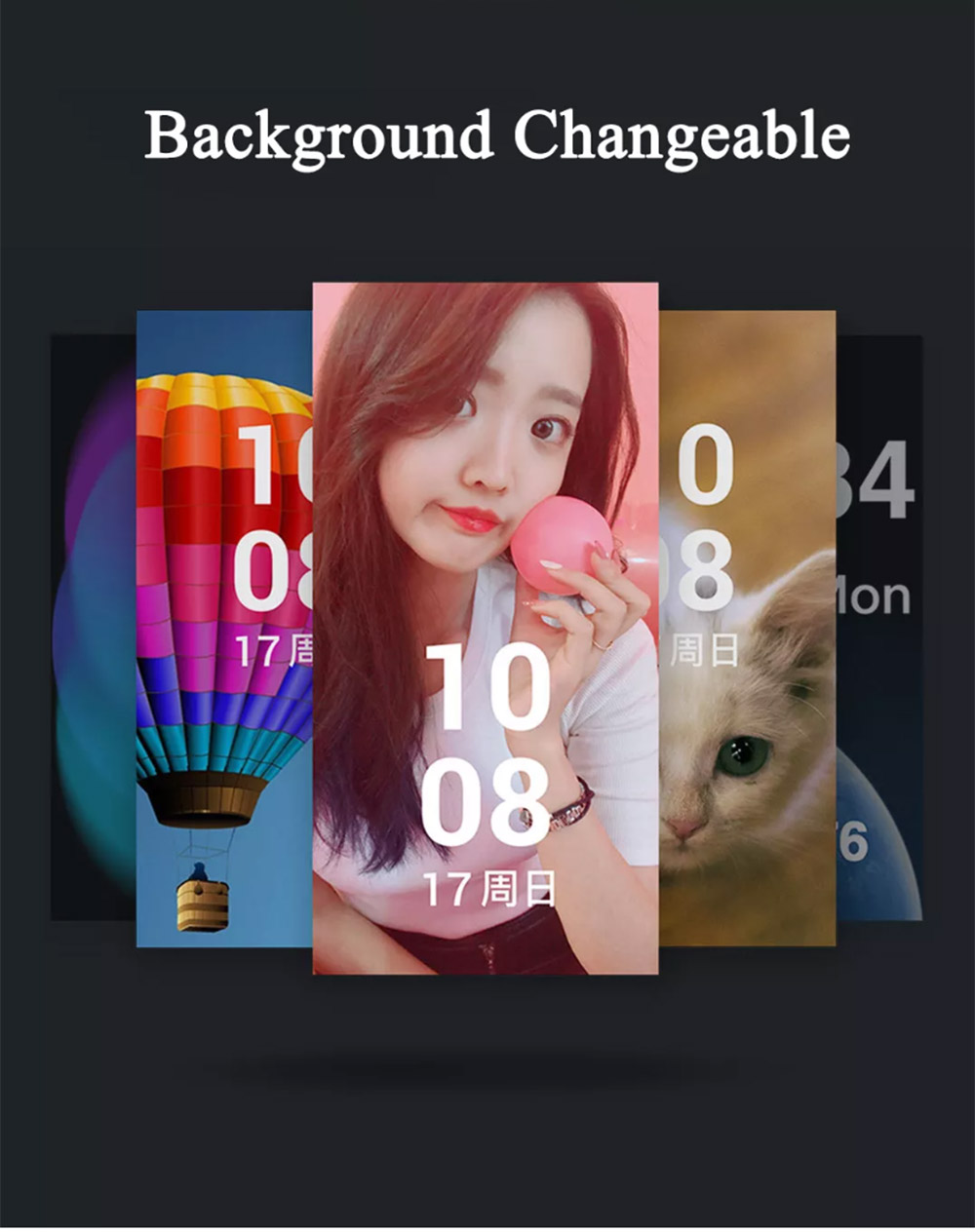 Xiaomi Hey Plus Smart Bracelet 0.95 Inch AMOLED Color Screen Built-in Multifunction Heart Rate Monitor 5ATM Water Resistant 18 Days Standby Swimming Mode - Black