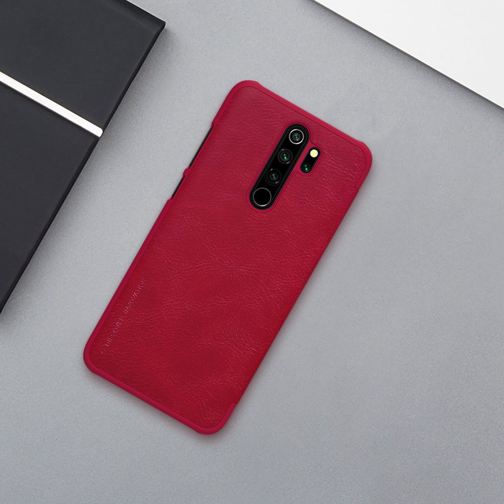 NILLKIN Protective Leather Phone Case For Xiaomi Redmi Note 8 Pro Smartphone - Red