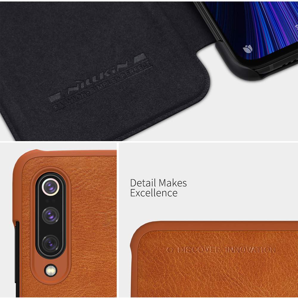 NILLKIN Protective Leather Phone Case For Xiaomi Mi 9 Pro Smartphone - Black