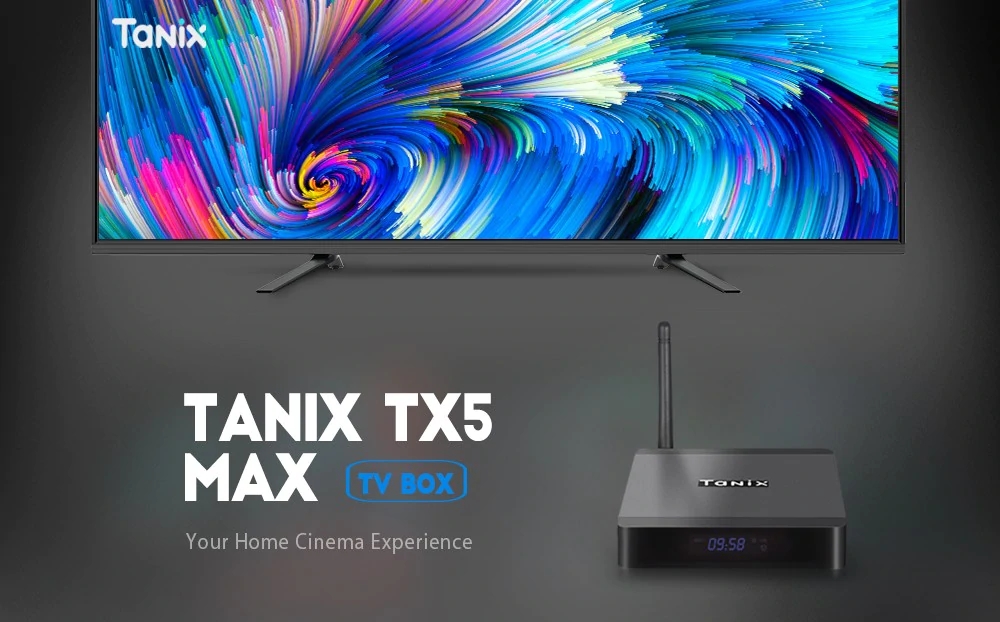 Tanix TX5 Max Amlogic S905X2 Android 8.1 4GB DDR4 32GB eMMC 4K TV Box with LED Display Dual Band WiFi Bluetooth Gigabit LAN USB3.0 HDMI