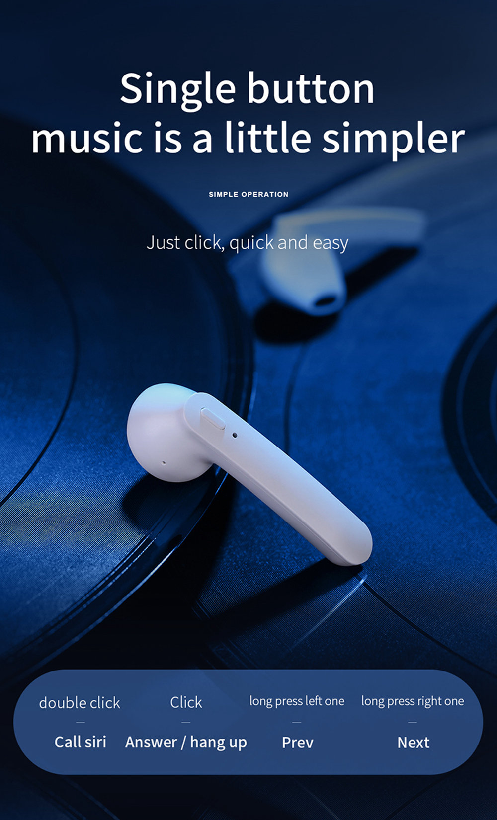 JOYROOM JR-T04 TWS Bluetooth Earbuds with Mic IPX5 Water Resistant - White