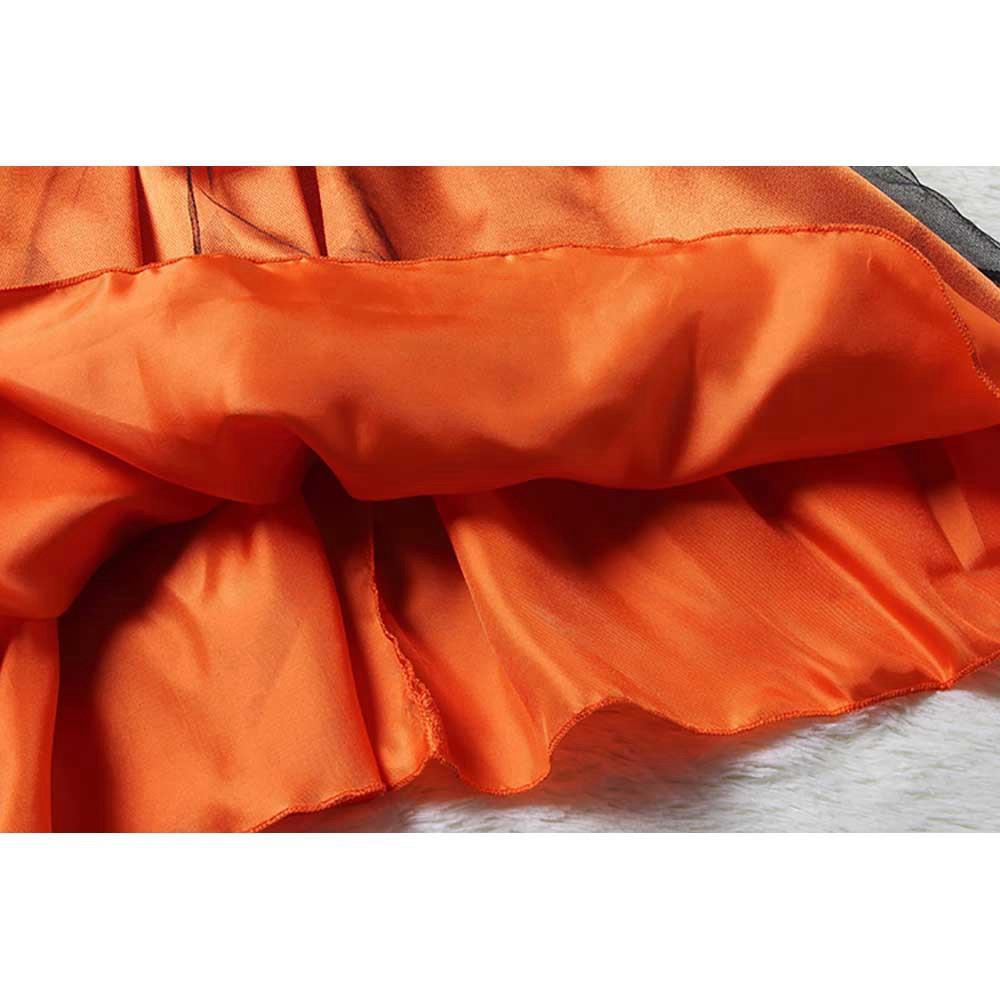 Halloween Costume Party Girls Cosplay Costume Dress Children's Dress Smock 140cm - Orange