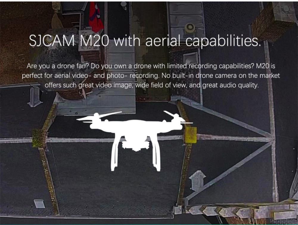 SJCAM M20 WiFi Action Camera 16MP Sony IMX206 Sensor 166 Degree Angle Len Gyro Stabilization With Waterproof Case - Red