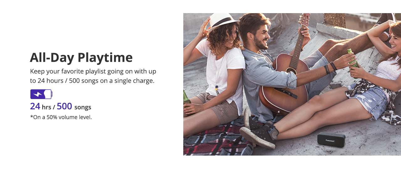 Tronsmart T2 Plus 20W Bluetooth 5.0 Speaker 24H Playtime IPX7 Waterproof Soundbar with TWS,Siri,Micro SD