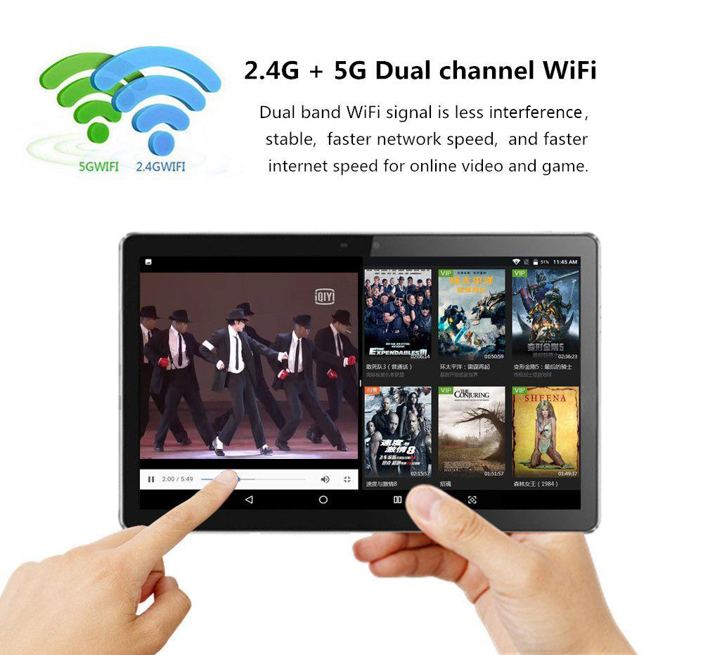 Binai T10FHD 4G Phablet MT6797X Helio X27 Deca Core 11.6" 1920*1080 Android 8.0 4GB RAM 64GB ROM - Black