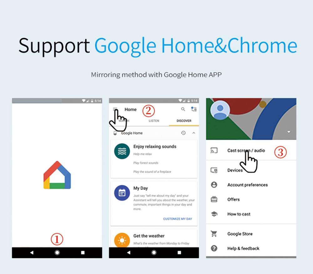 EZCast EZC-CS2 Wireless Plug&Play Display Receiver HDMI 2.4G/5G WIFI 1080P support Google Home/Chrome