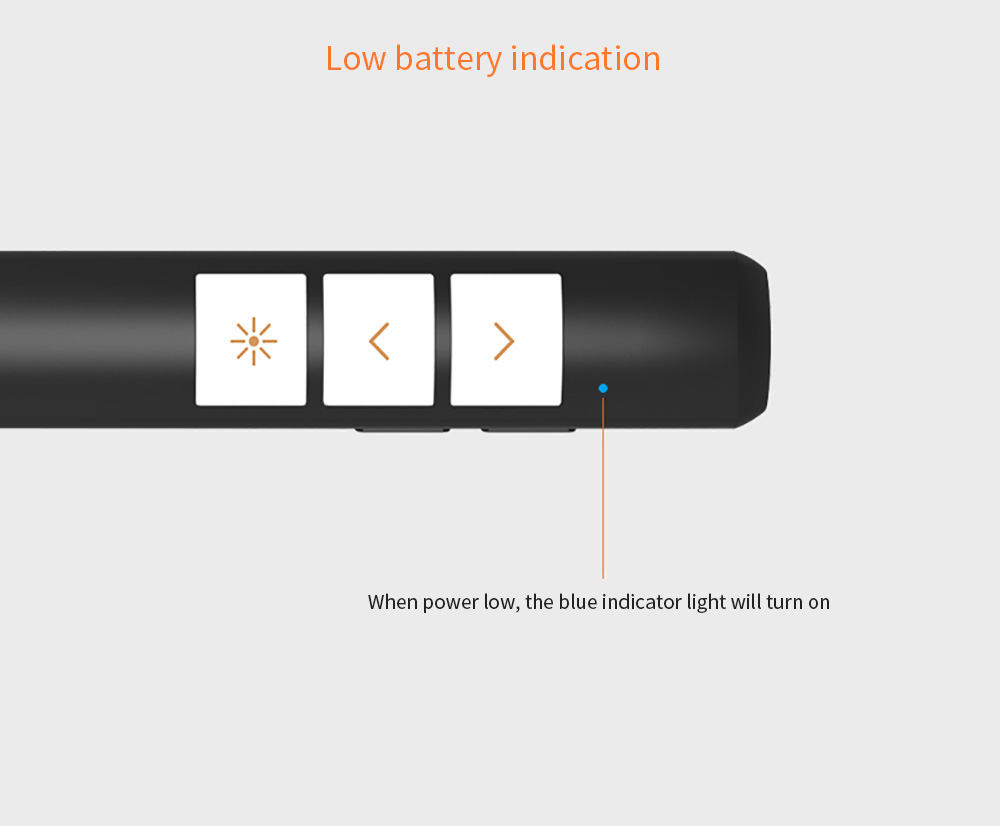 Viboton PP932 Wireless Lase Presenter All-in-one Laser Pointer 2.4G FR Ergonomic Streamlined Technology Multimedia Presentation Remote Control Widely Compatible With Indicator Light - Black