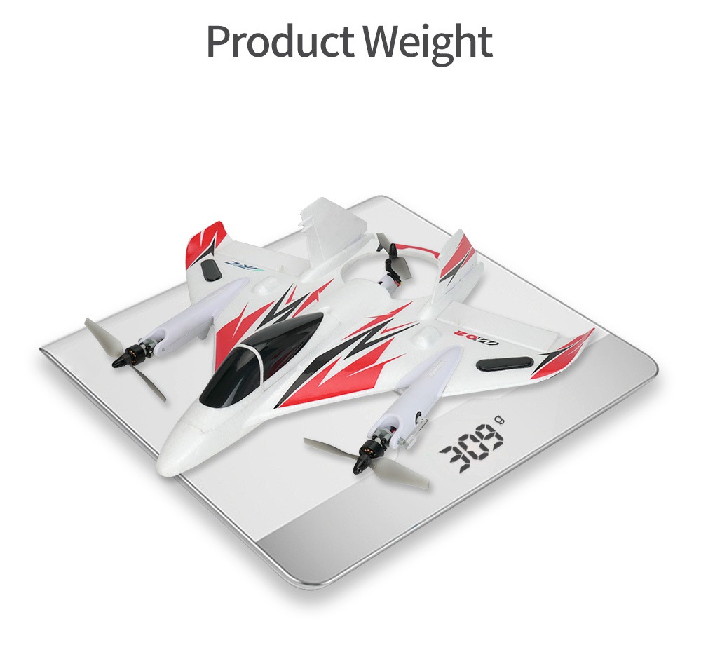 JJRC M02 2.4G 6CH Brushless EPO 450mm Wingspan 3D/6G Mode Switchable VTOL FPV Flying Wing RC Airplane RTF - Red