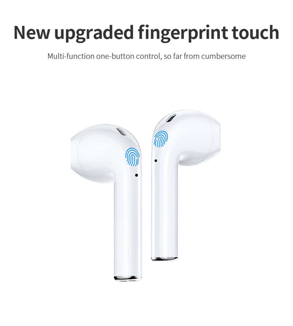 MX11 Bluetooth V5.0 TWS Earbuds Siri Assistant 400mAh Charging Battery Touch Control Hifi Sound Noise Canceling - White