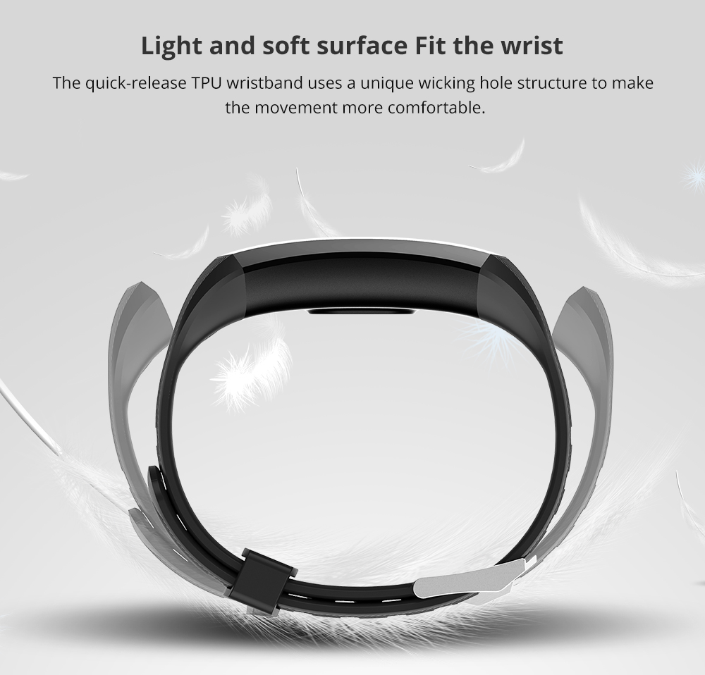 Makibes B01 IP67 Water Resistant Smartwatch Fitness Tracker 1.3 inch Blood Pressure color UI Wristband - Red