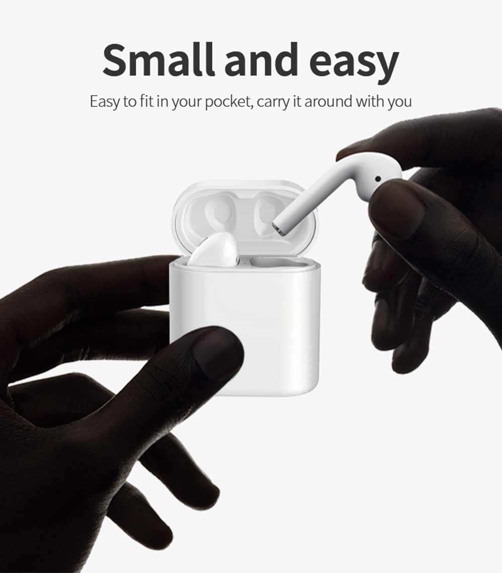 MX11 Bluetooth V5.0 TWS Earbuds Siri Assistant 400mAh Charging Battery Touch Control Hifi Sound Noise Canceling - White