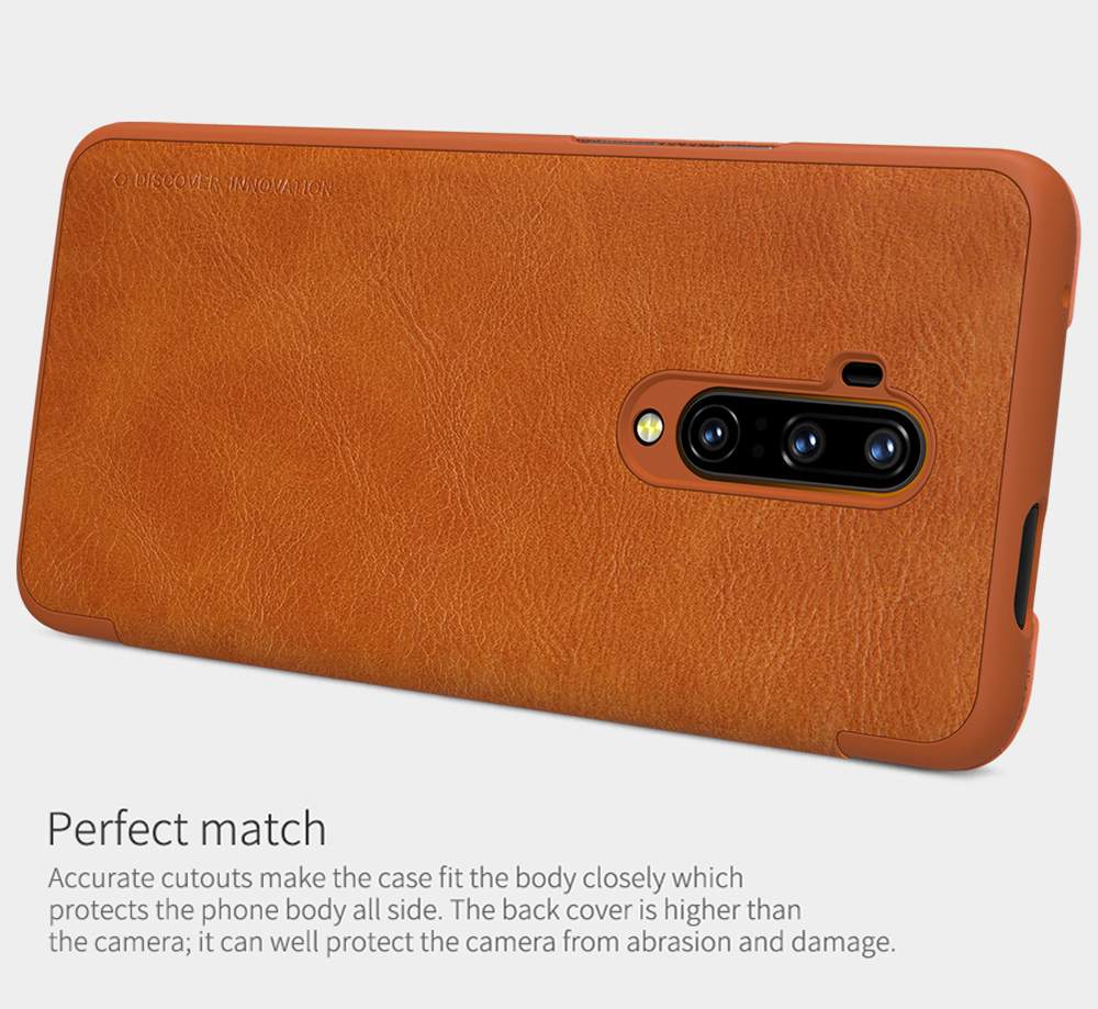 NILLKIN Protective Leather Phone Case For Oneplus 7T Pro Smartphone - Brown