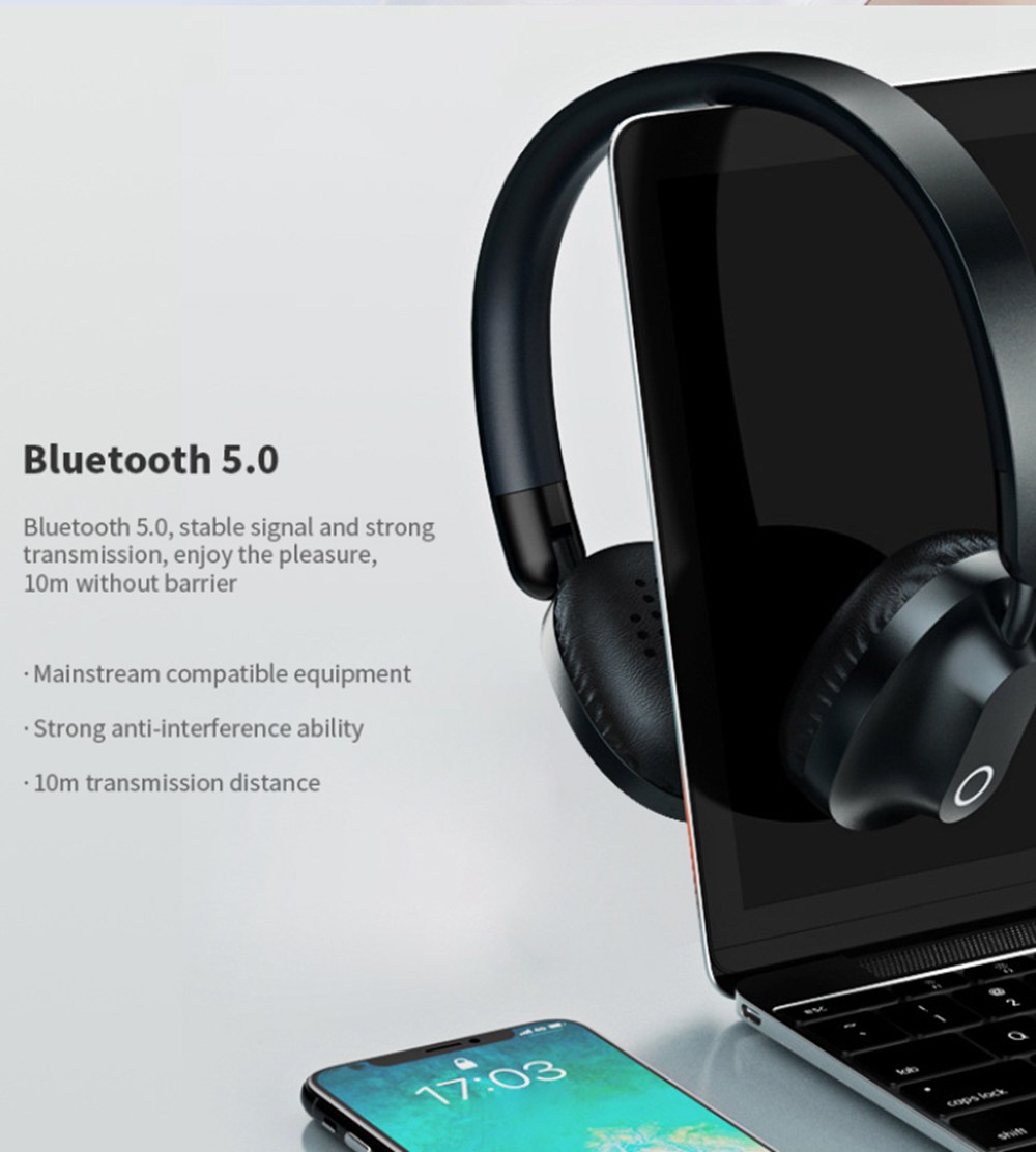 REMAX RB-550HB Bluetooth 5.0 Wireless HIFI Headset Noice Cancelling With Mic