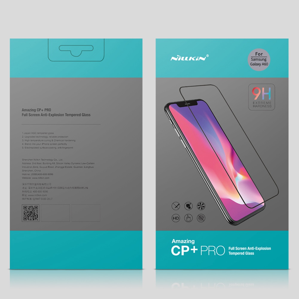 Nillkin CP+PRO Full Screen Anti-explosion Tempered Glass Screen Protector For Samsung Galaxy A60 - Transparent