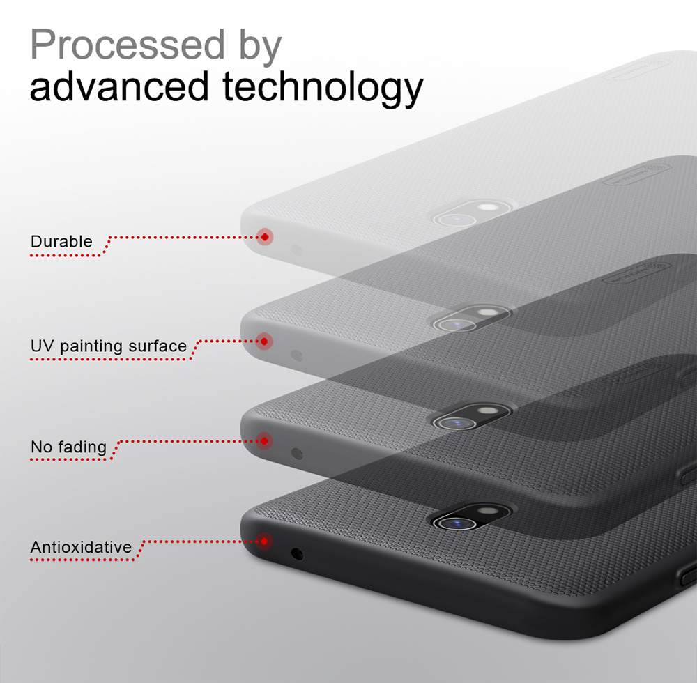 NILLKIN Protective Frosted PC Phone Case For Xiaomi Redmi 8A Smartphone - Black