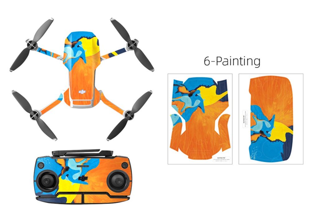 Sunnylife Expansion Accessories Aircraft Transmitter Sticker Set For DJI Mavic MINI RC Aircraft - Blue Shark