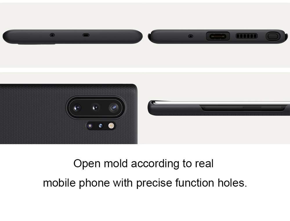 NILLKIN Protective Frosted PC Phone Case For Samsung Galaxy Note 10+ / Note 10+ 5G Smartphone - Black